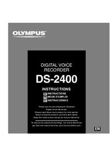 Olympus DS 2400 manual. Camera Instructions.